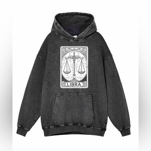 Libra Graphic Pullover Hoodie - Charcoal